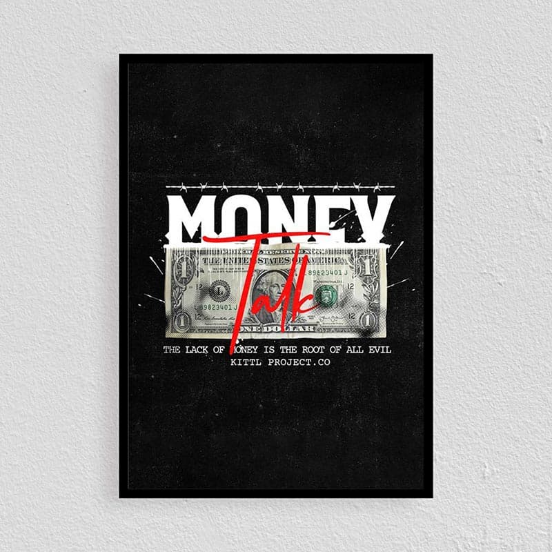 تابلو انگیزشی پول Money Talks — تصویر ۳