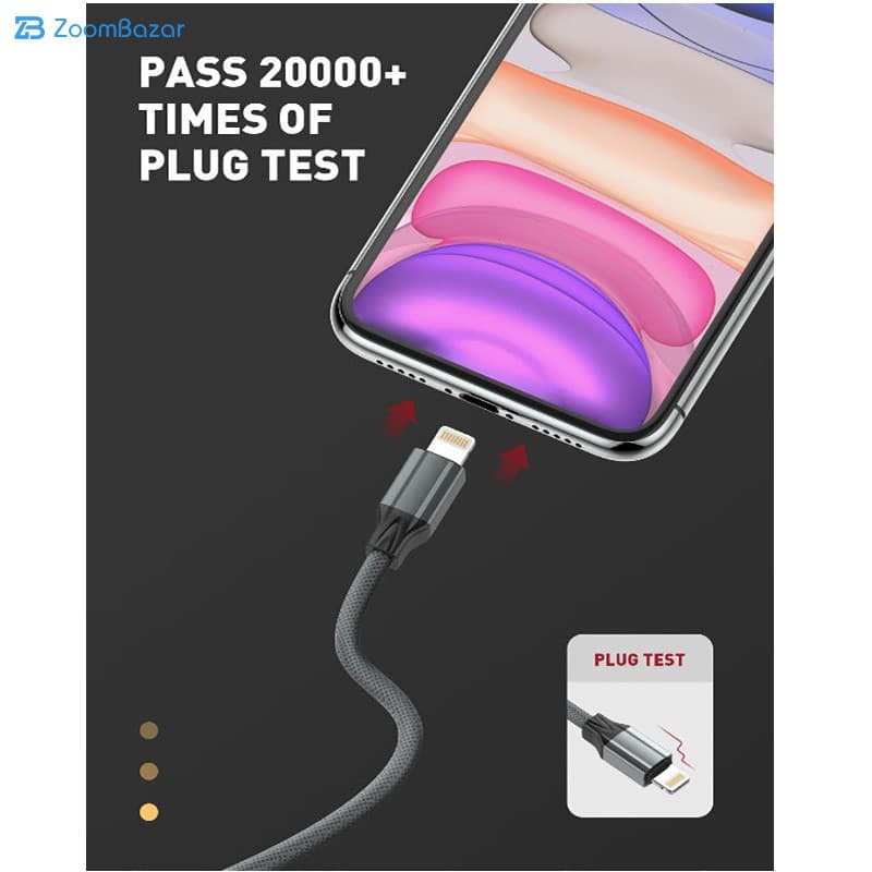 کابل تبدیل USB به لایتنینگ الدینیو مدل LS441 01pr طول 1 متر — تصویر ۱۰