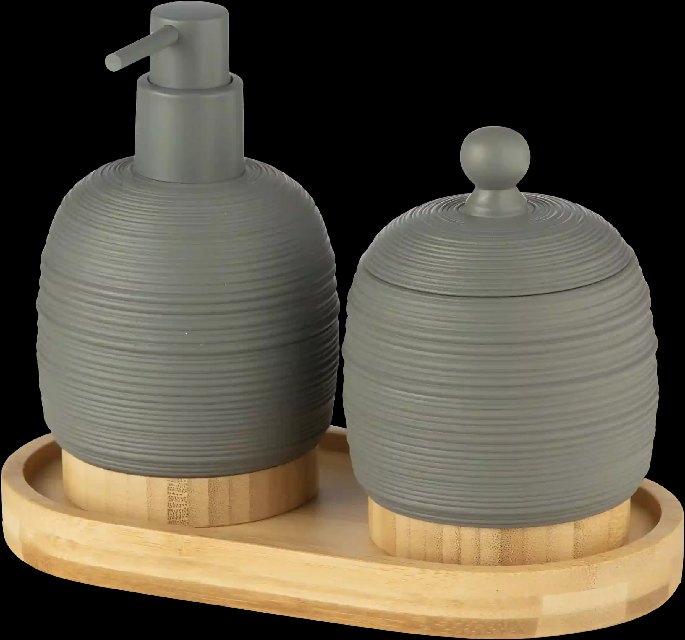 ست سرویس بهداشتی 3 پارچه رزین اسمارت رنگ طوسی کد AD-269C