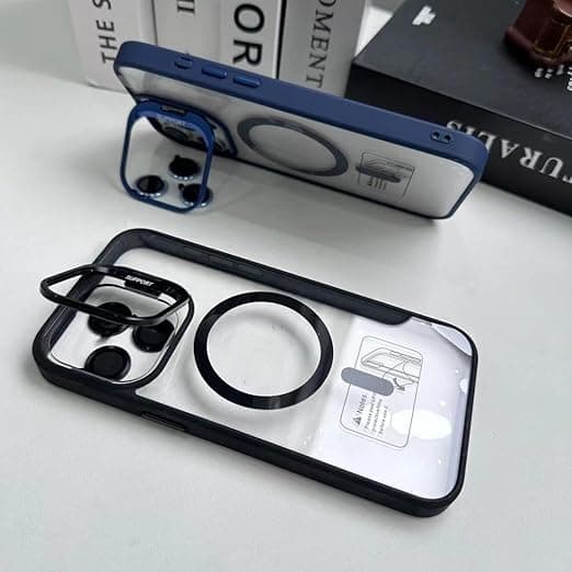 قاب آیفون Metal stand رنگ مشکی