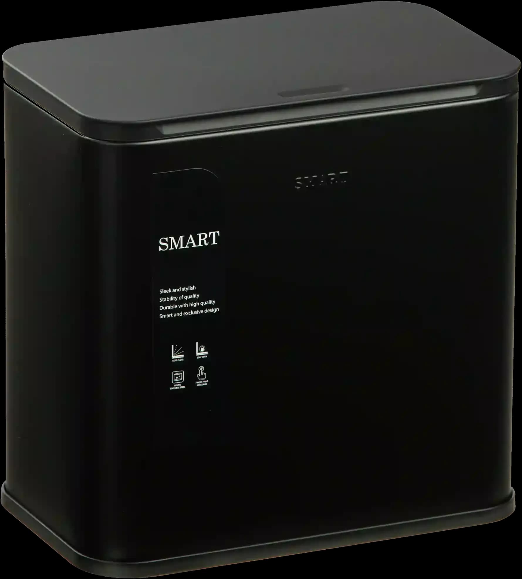 سطل 5 لیتر کابینتی اسمارت رنگ مشکی طرح coco کد 6960-BLK