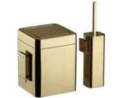 سطل و برس 5 لیتر باد بزنی مربع دیواری اسمارت رنگ طلایی کد 866W