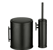 سطل و برس 5 لیتر دیواری اسمارت رنگ مشکی طرح Romana کد 905W