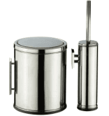 سطل و برس 5 لیتر دیواری اسمارت رنگ کروم طرح Romana کد 905W