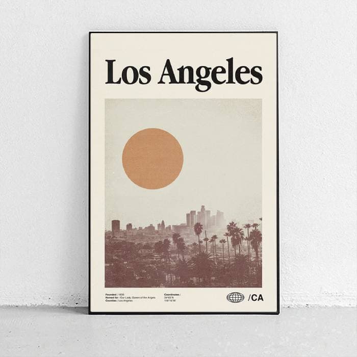 پوستر و تابلو مینیمال طرح Los Angeles