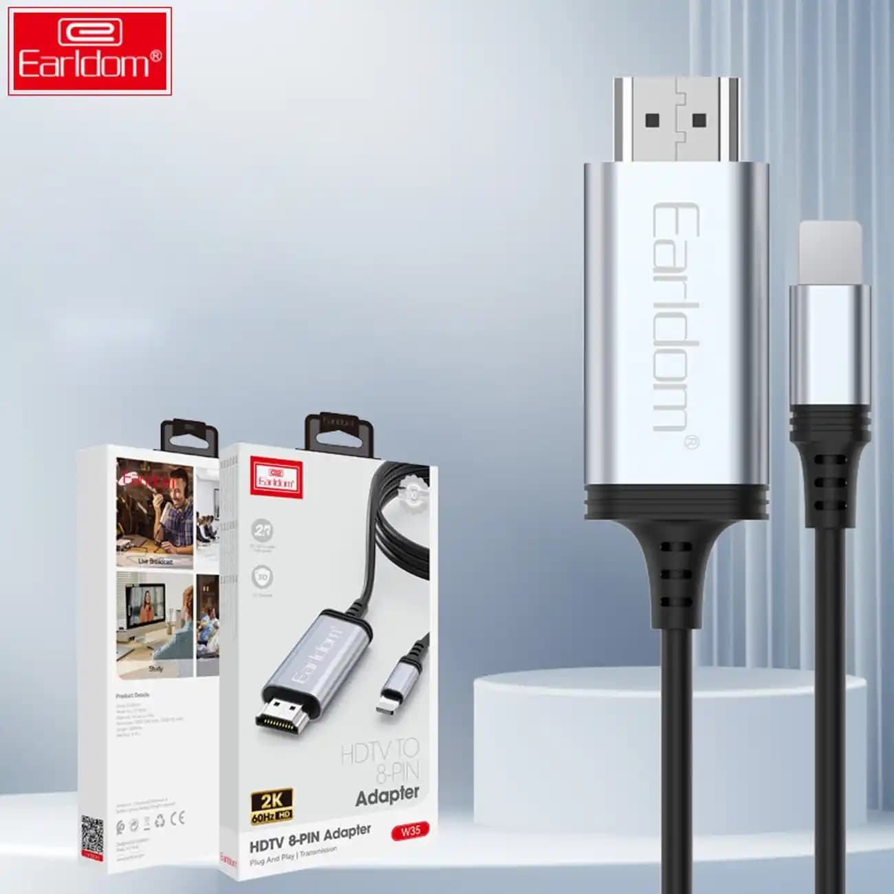 کابل لایتنینگ به HDMI دو متری Earldom W35 — تصویر ۶