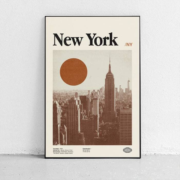 پوستر و تابلو مینیمال طرح New York City