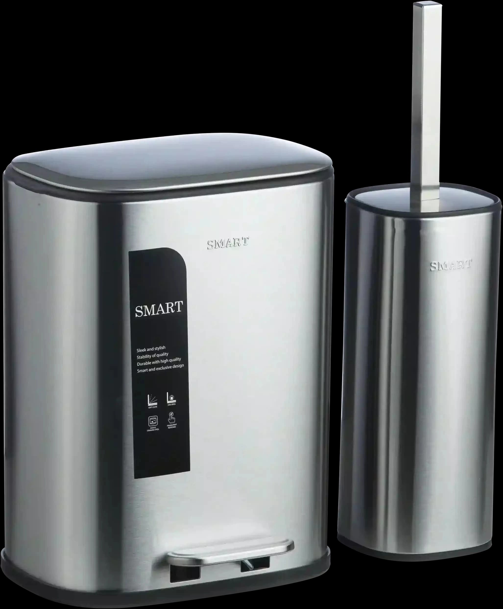 سطل و برس 5 لیتراسمارت رنگ تیتانیوم طرح jastin کد 6917-GML