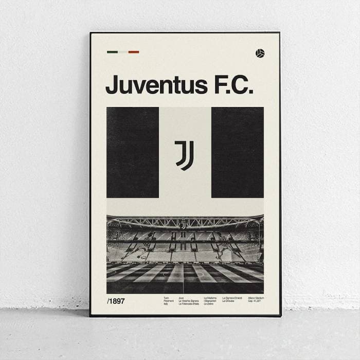 پوستر و تابلو مینیمال طرح تیم فوتبال Juventus