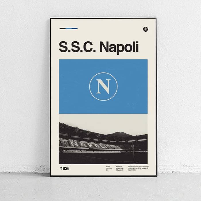 پوستر و تابلو مینیمال طرح تیم فوتبال SSC Napoli