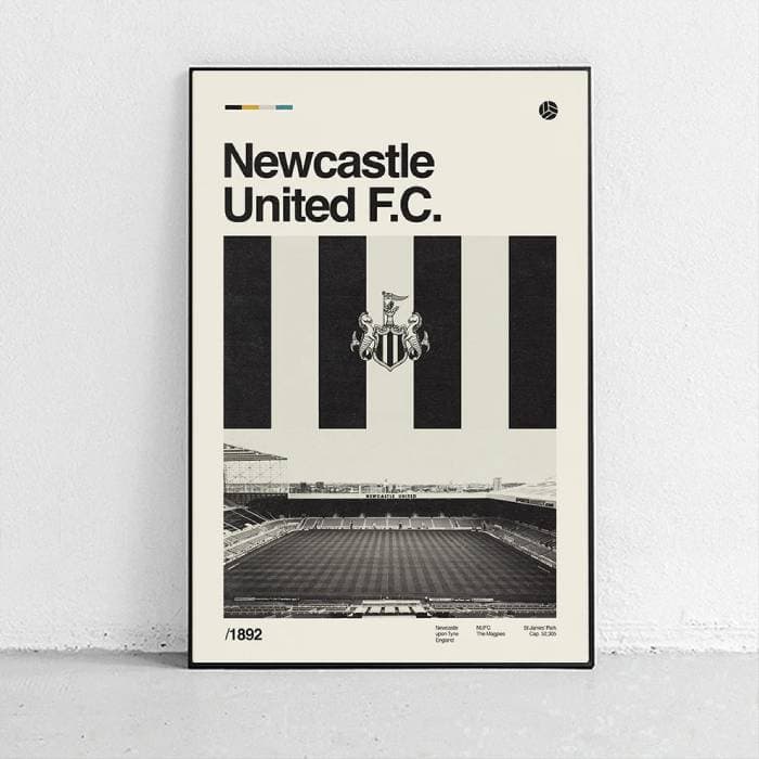 پوستر و تابلو مینیمال طرح تیم فوتبال Newcastle United FC