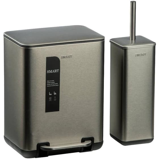 سطل و برس 6 لیتراسمارت رنگ تیتاتیوم طرح fiona کد 6976-Gun metal