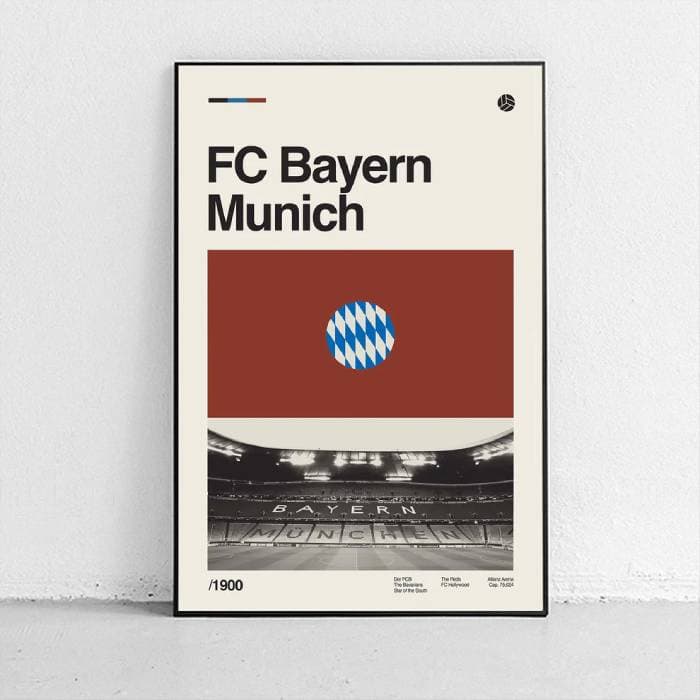 پوستر و تابلو مینیمال طرح تیم فوتبال FC Bayern Munich