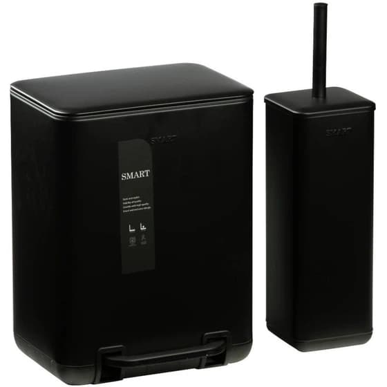 سطل و برس 6 لیتراسمارت رنگ مشکی طرح fiona کد 6976-MBK