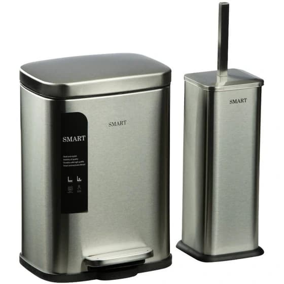 سطل و برس 5 لیتراسمارت رنگ استیل طرح DORA کد 6843-Matt
