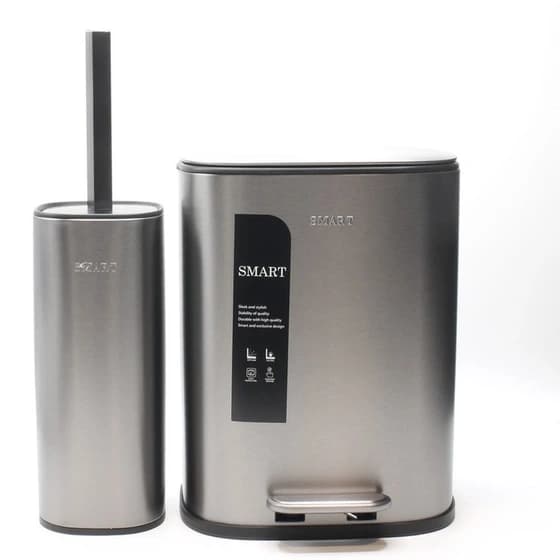 سطل و برس 5 لیترمستطیل اسمارت رنگ تیتانیوم طرح ferial کد 6815-GML