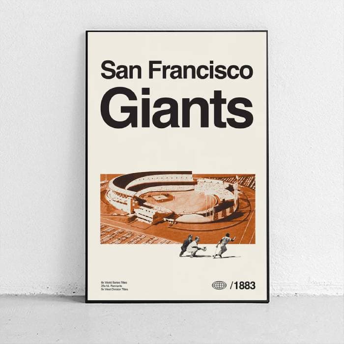 پوستر و تابلو مینیمال طرح تیم بیسبال San Francisco Giants