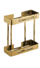 استند وسط حمام مستطیل دو طبقه اسمارت رنگ طلا مات طرح banyo کد 2022