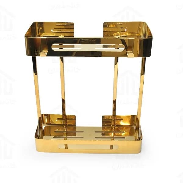 استند وسط حمام مستطیل دو طبقه اسمارت رنگ طلایی طرح banyo کد 2022