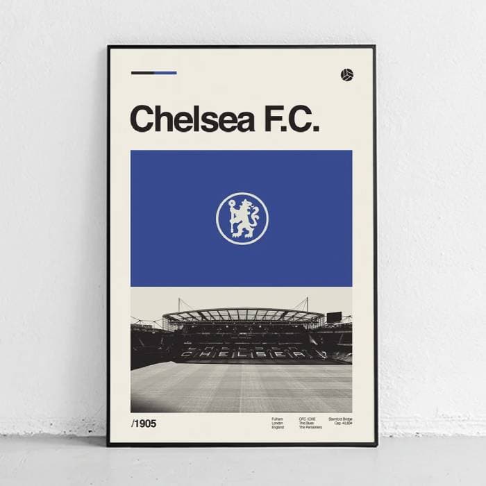 پوستر و تابلو مینیمال طرح تیم فوتبال Chelsea
