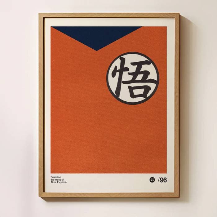 پوستر و تابلو مینیمال طرح Goku – Dragonball Z