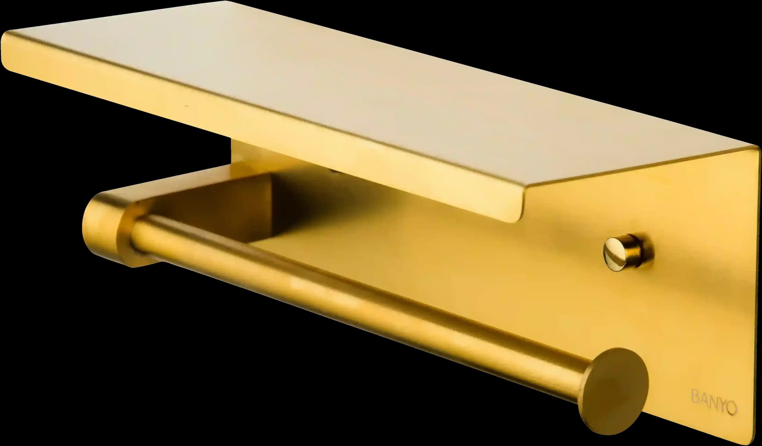دستمال سایز بزرگ اسمارت رنگ طلا مات طرح banyo کد 6301-L