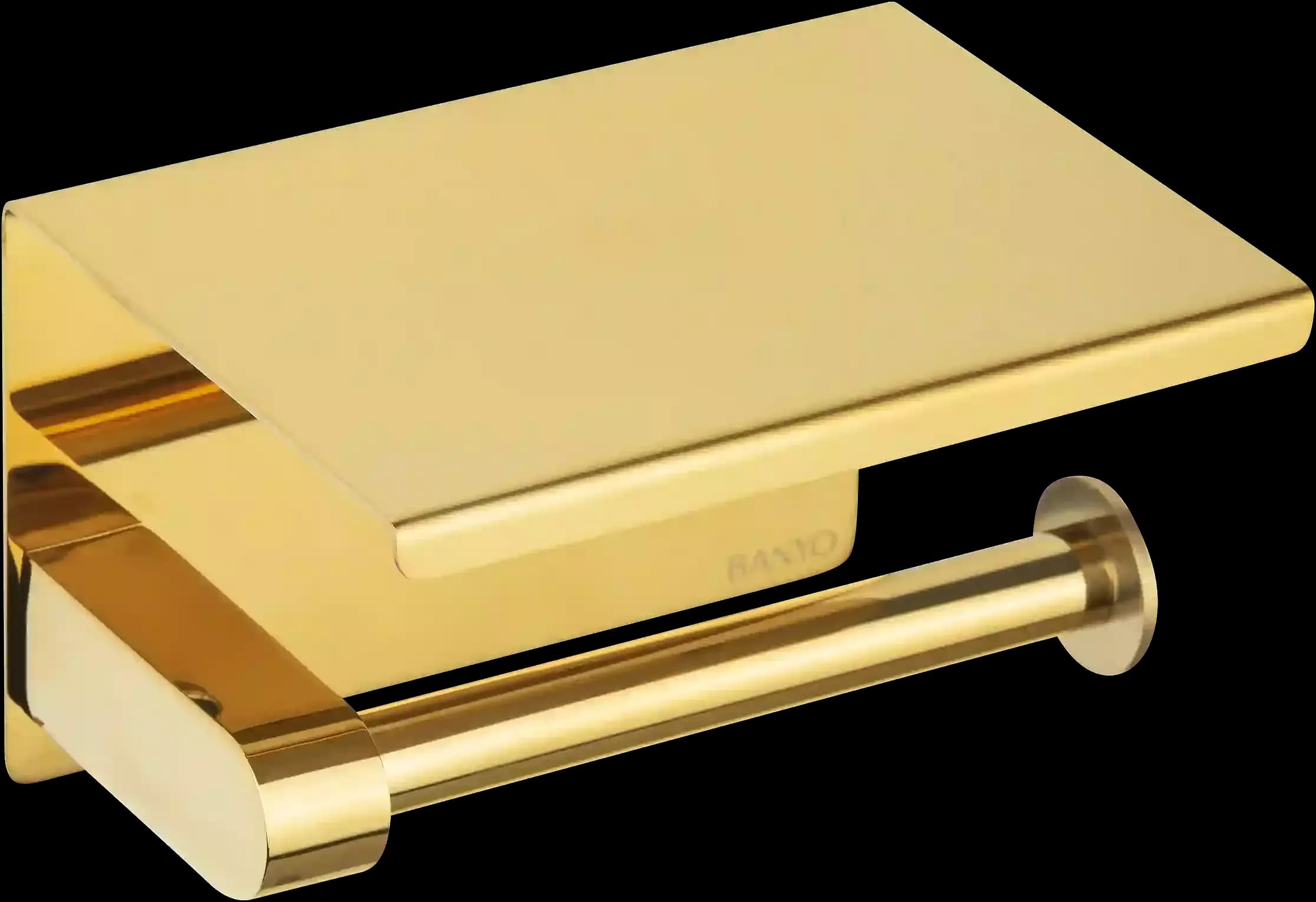 دستمال سایز کوچک اسمارت رنگ طلایی طرح banyo کد 6301