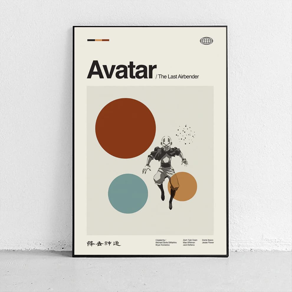 پوستر و تابلو مینیمال طرح Avatar: The Last Airbender