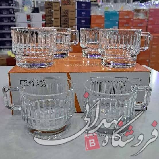 نیم لیوان دسته دار ماکان 6 عددی