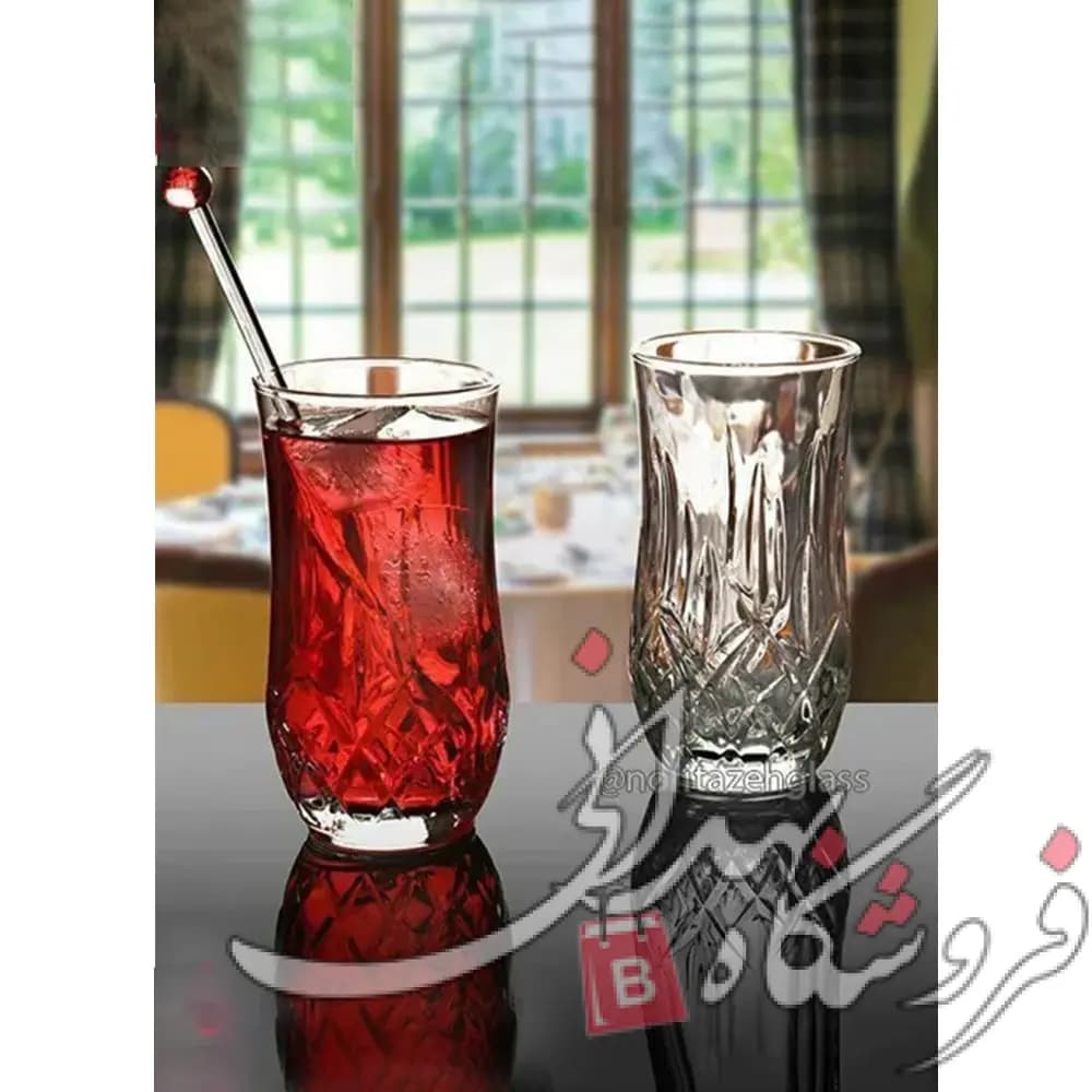 لیوان شیشه ای لیونا 6 عددی نوری تازه 300 cc