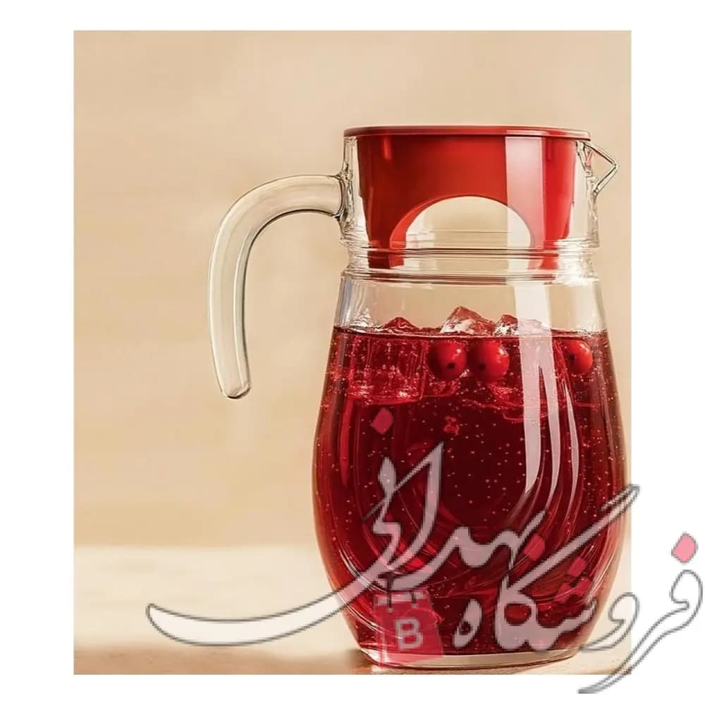 پارچ شیشه ای انجلا درب پلاستیکی کاوه