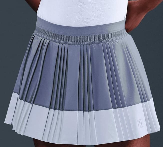 دامن تنیس زنانه نایک NikeCourt Ace Advantage Dri-FIT – طوسی/سفید
