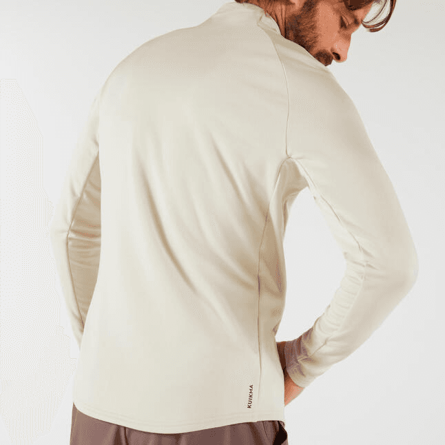 سویشرت تنیس مردانه دکتلون DECATHLON Thermic – کرم — تصویر ۵