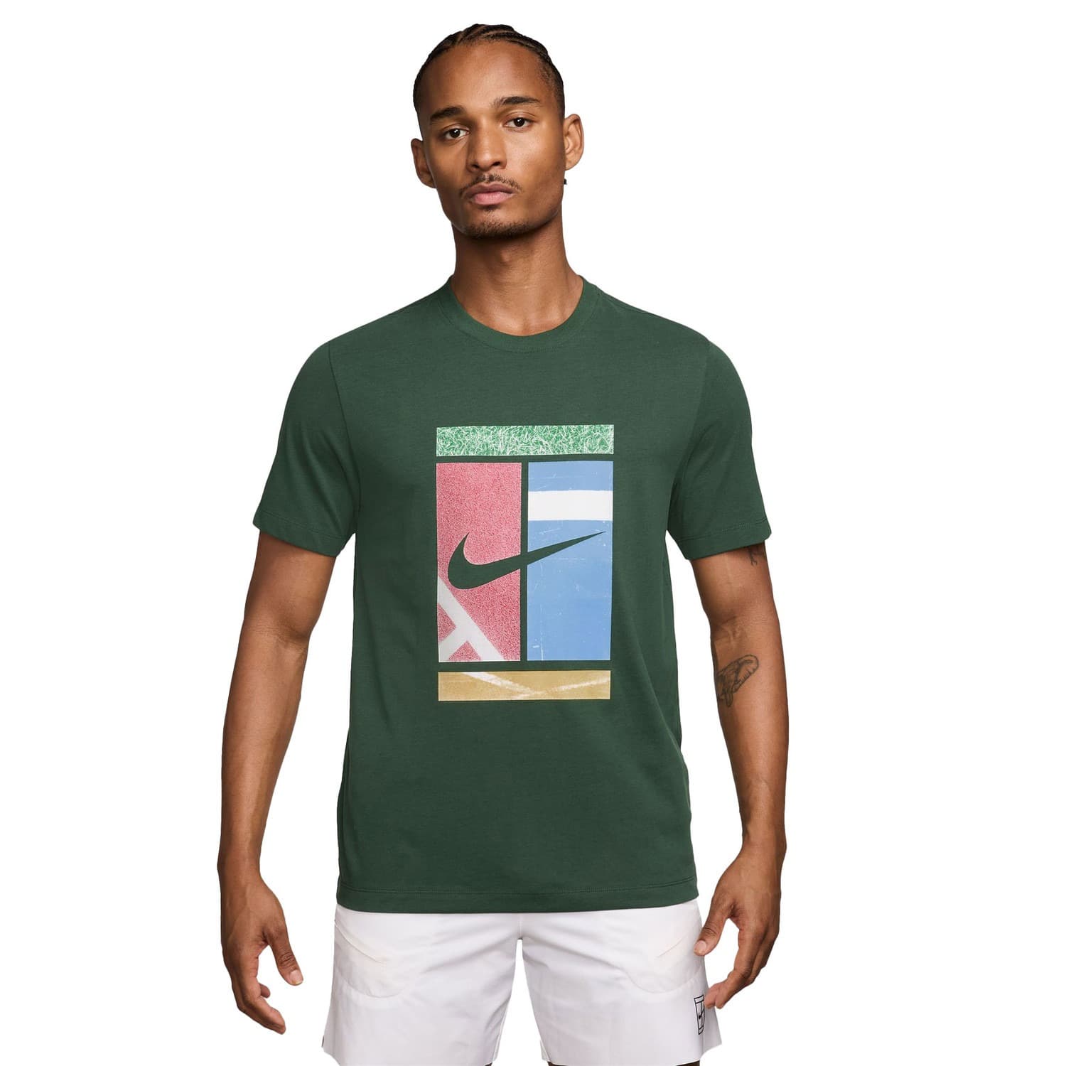 تی شرت تنیس مردانه نایک – NikeCourt Heritage Logo Dri-FIT – سبز
