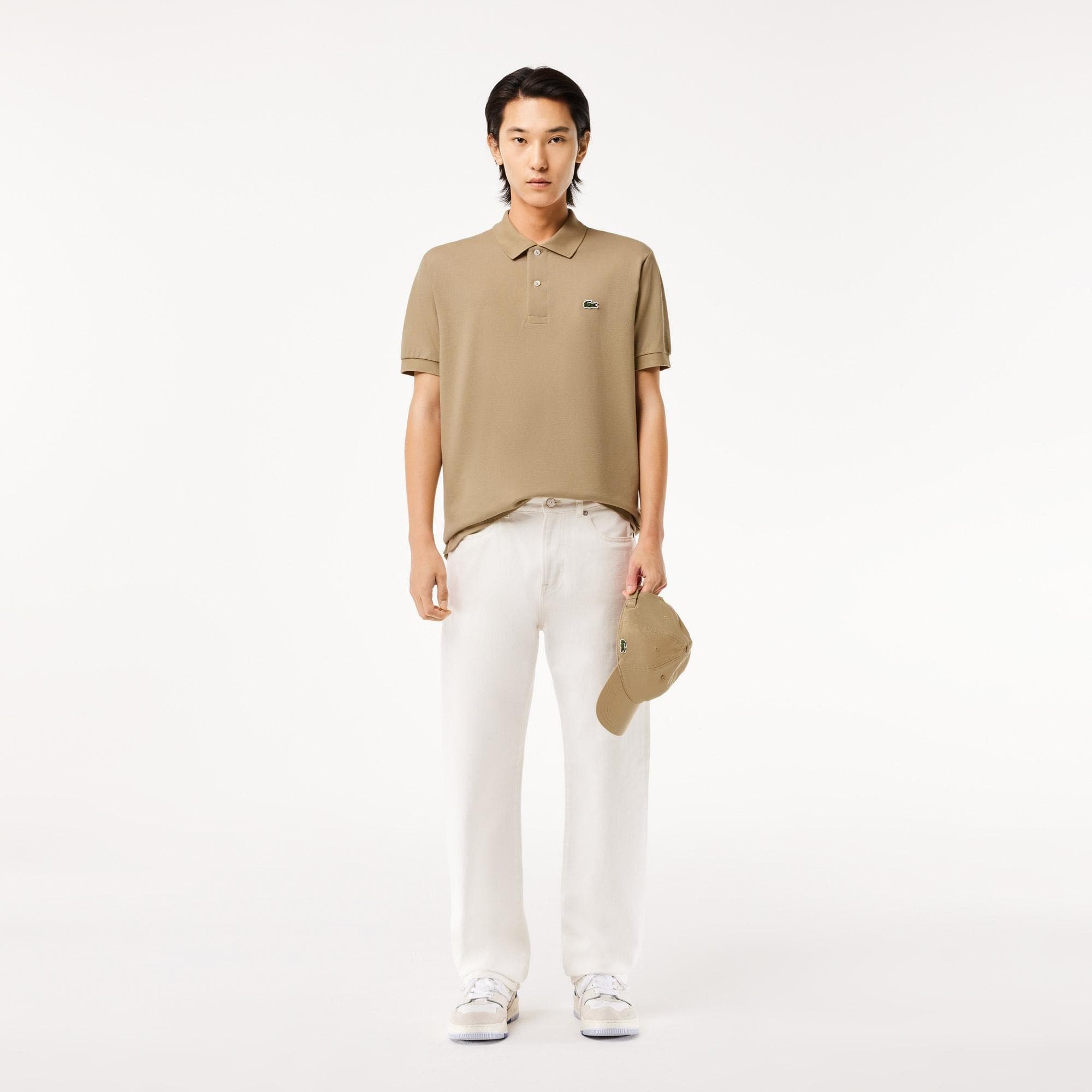 پلوشرت تنیس مردانه لاکست Lacoste Classic Fit L.12.12 Polo – کرم — تصویر ۴