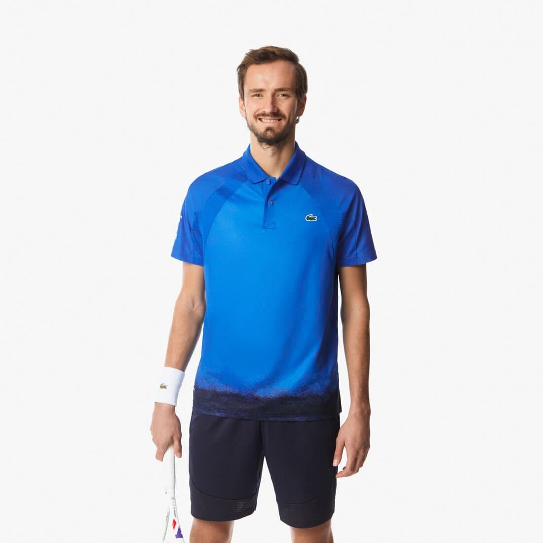 پلوشرت تنیس مردانه لاکست Lacoste Tennis X Daniil Medvedev – آبی
