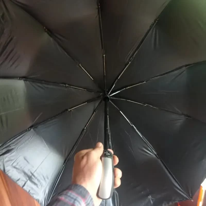 چتر تاشو اتوماتیک 10 فنر مقاوم ویندر پروف دولایه — تصویر ۲