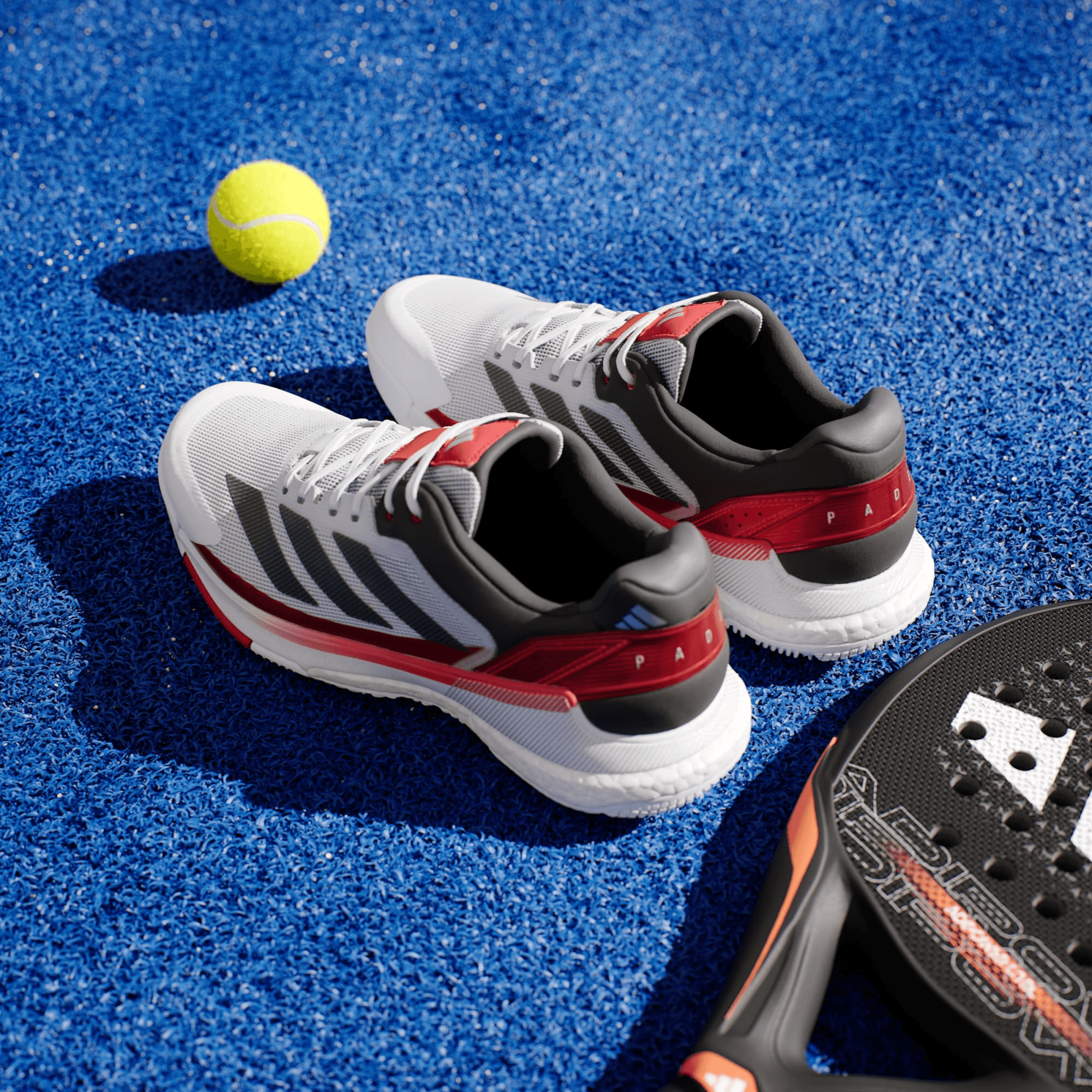 کفش پدل مردانه آدیداس – ADIDAS Crazyquick BOOST – سفید/قرمز — تصویر ۸