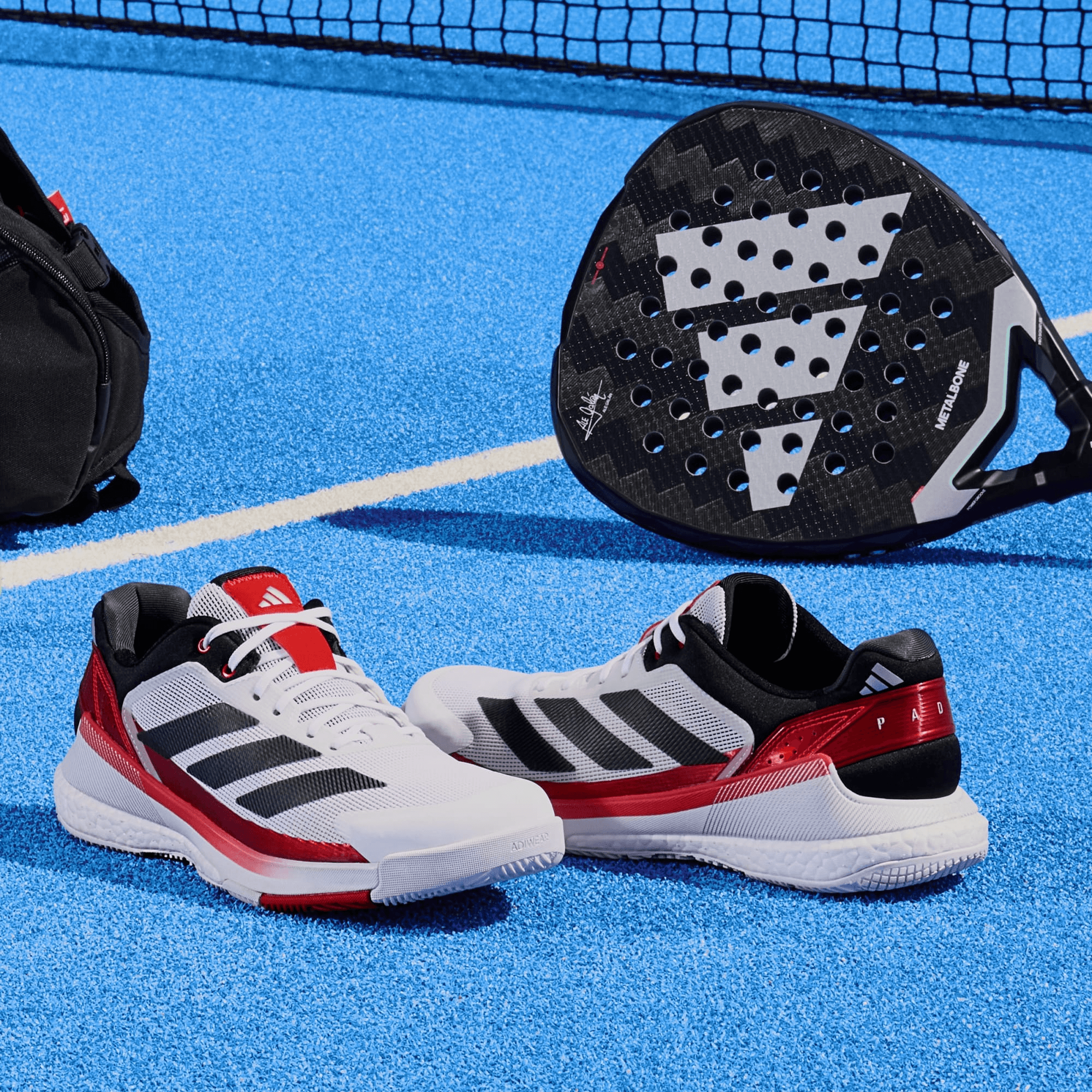 کفش پدل مردانه آدیداس – ADIDAS Crazyquick BOOST – سفید/قرمز — تصویر ۲