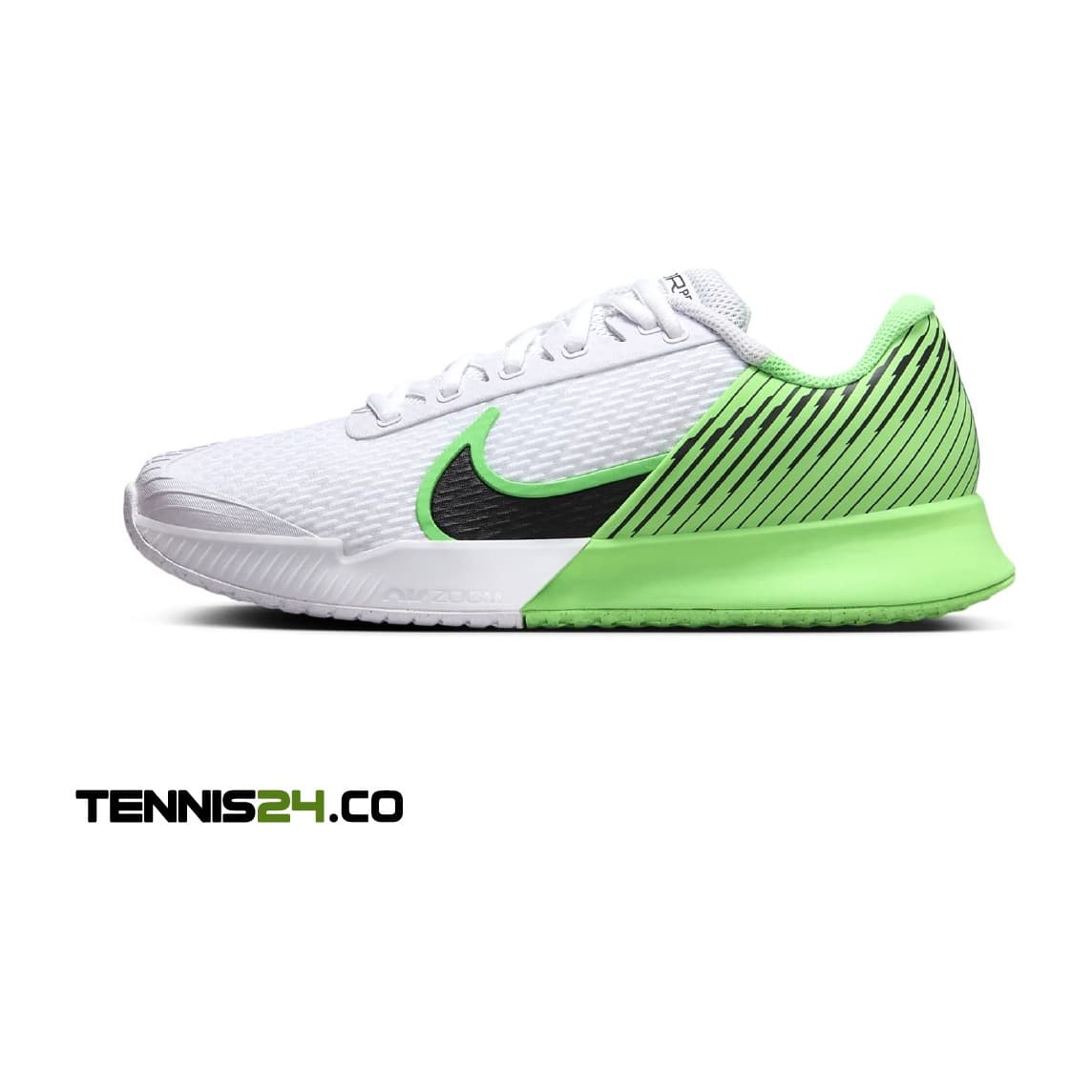 کفش تنیس زنانه نایک Nikecourt Air Zoom Vapor Pro 2 – سفید/سبز — تصویر ۹