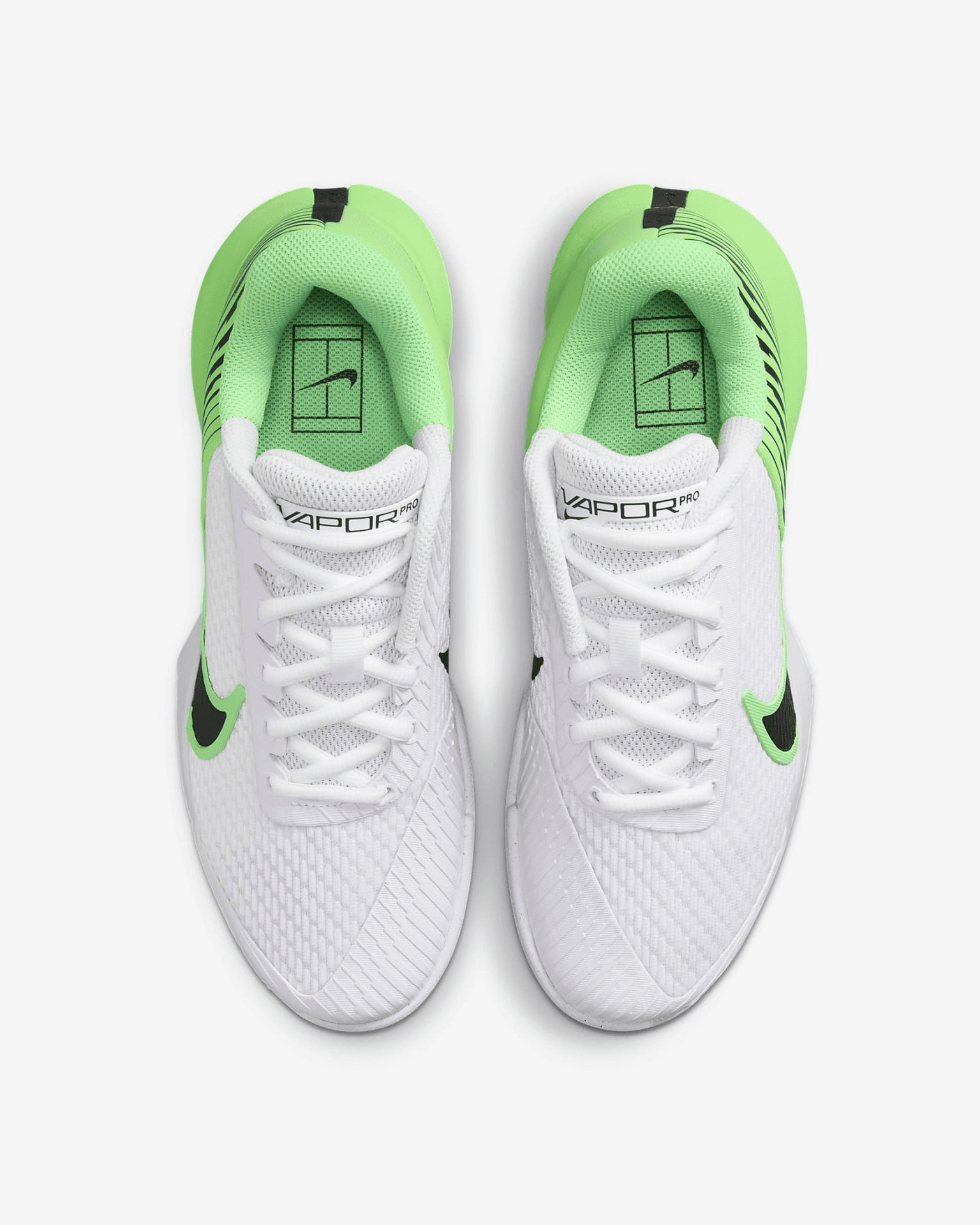 کفش تنیس زنانه نایک Nikecourt Air Zoom Vapor Pro 2 – سفید/سبز — تصویر ۴
