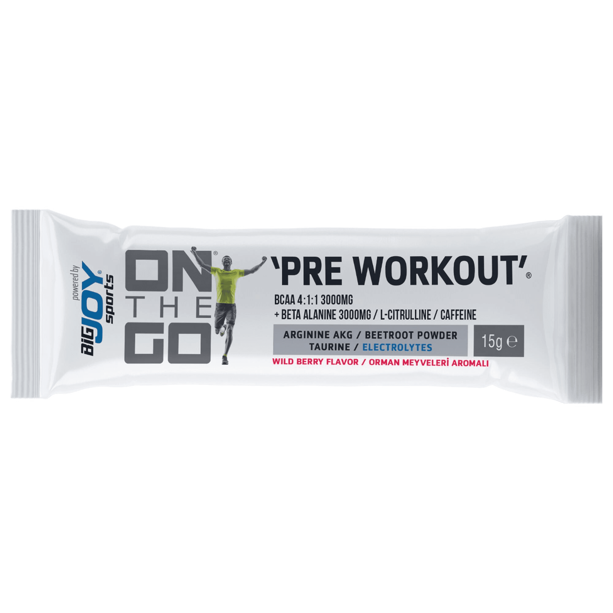 پودر انرژی زا ON THE GO PREWORKOUT با طعم توت وحشی – بسته 20 عددی — تصویر ۳