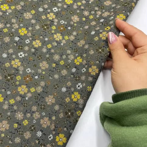 شانتون نخ ترک طرحدار سدری گل زرد
