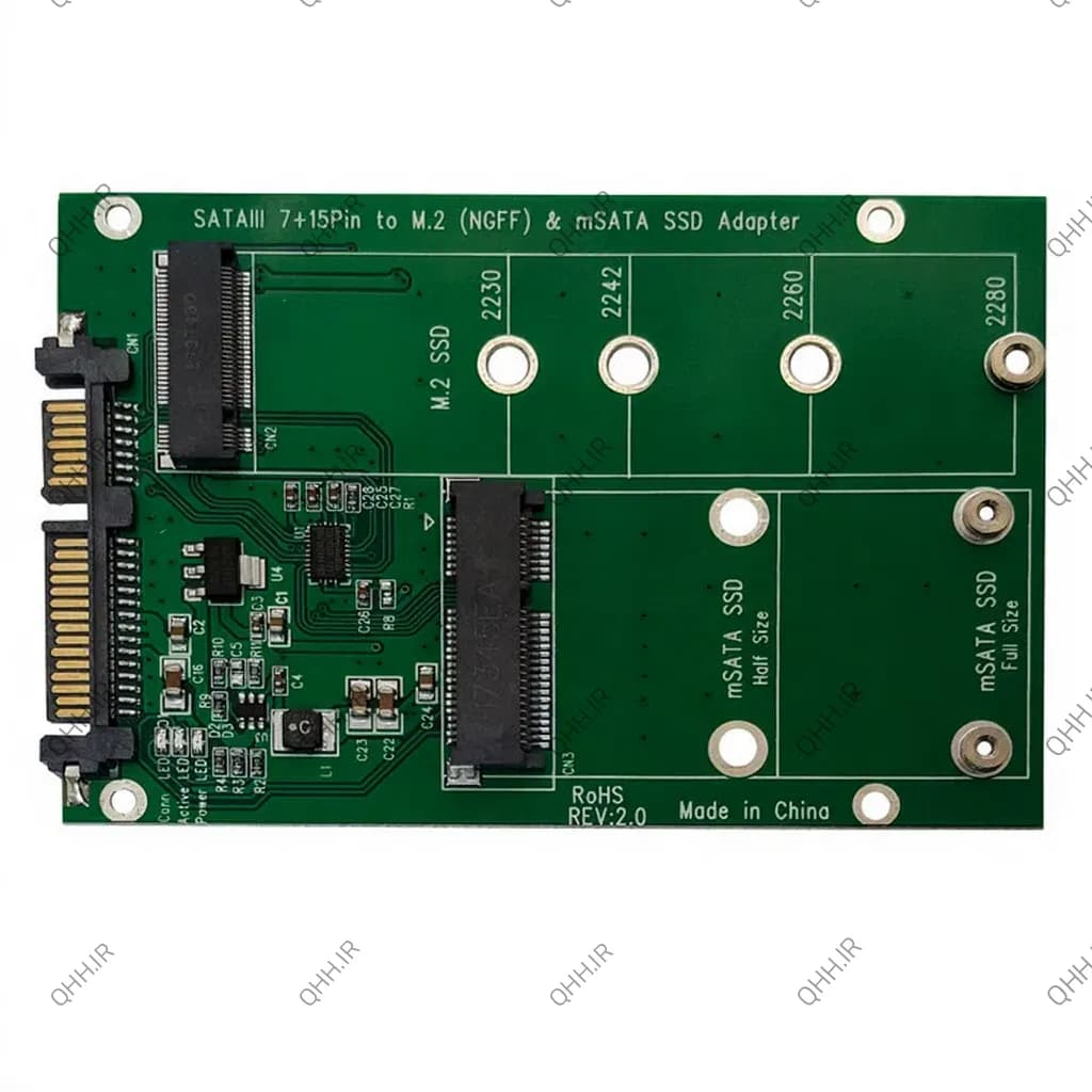 مبدل هارد SSD M.2 NGFF-MSATA To HDD SATA 2.5 Inch