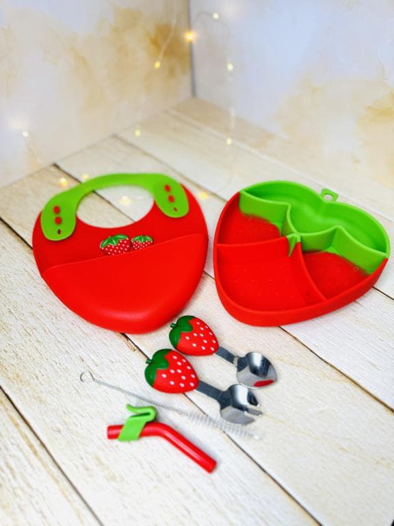 ست 5 تیکه ظرف غذای سیلیکونی فانتزی کودک کد 2885
