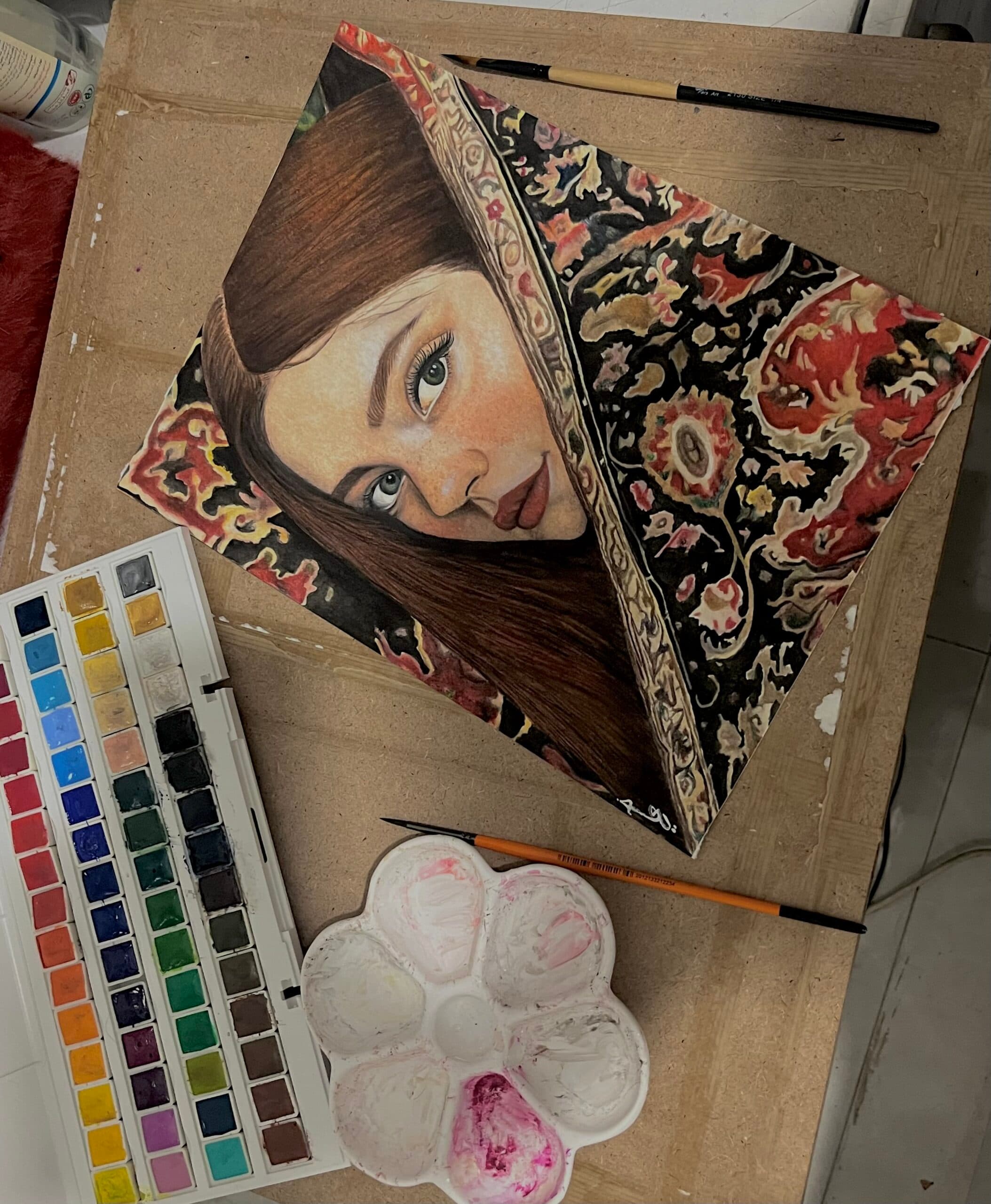 نقاشی هایپررئال آبرنگ