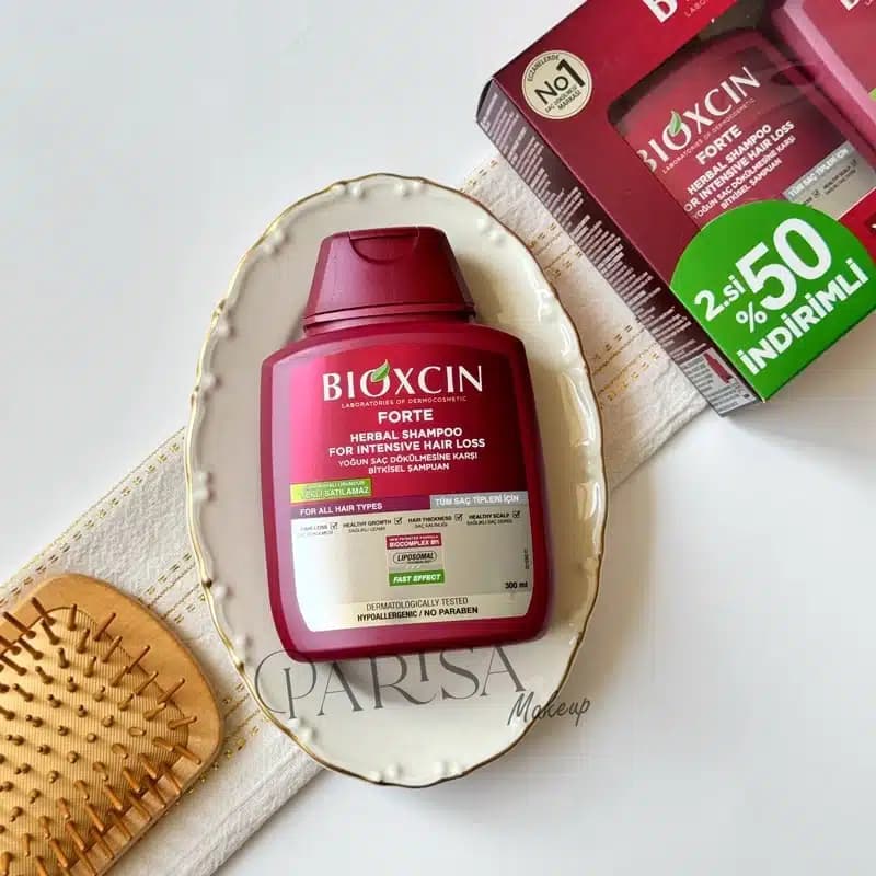 شامپو گیاهی ضد ریزش مو بیوکسین BIOXCIN مدل Forte(300 میل) — تصویر ۵