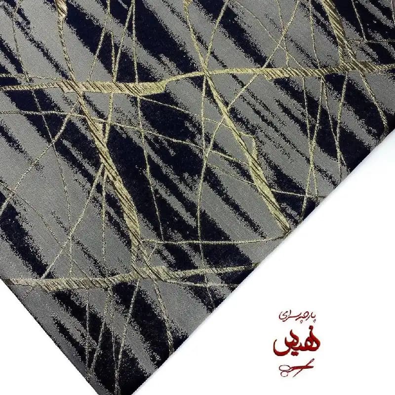 پارچه ژاکارد مانتویی رنگ سورمه ای جذاب