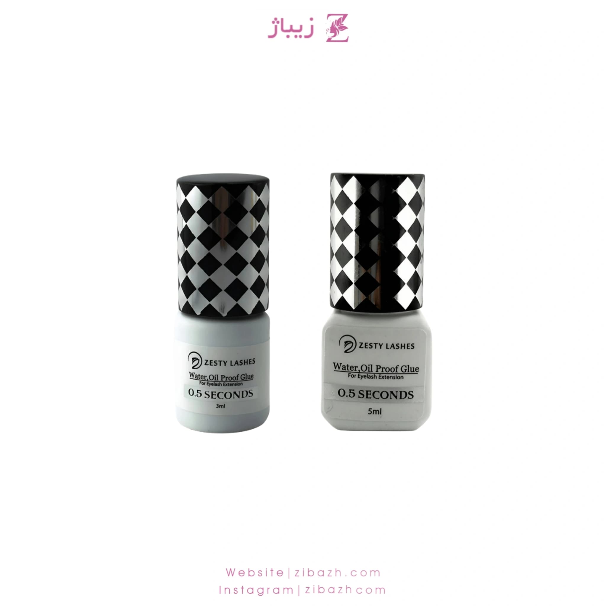 چسب اکستنشن مژه زستی نیم ثانیه Zesty Lash حجم 3 یا 5 میل — تصویر ۲
