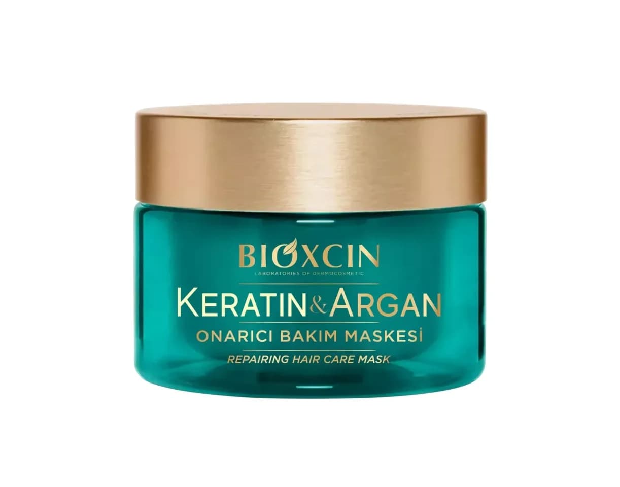 ماسک مو ترمیم و تقویت کننده‌ بیوکسین مدل Keratin & Argan – مناسب موهای خشک و آسیب دیده | حجم 225 میل